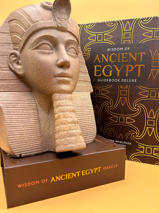Bundle Scarab: Deck &amp; Guidebook DELUXE &amp; Bookmark - WISDOM OF ANCIENT EGYPT ORACLE